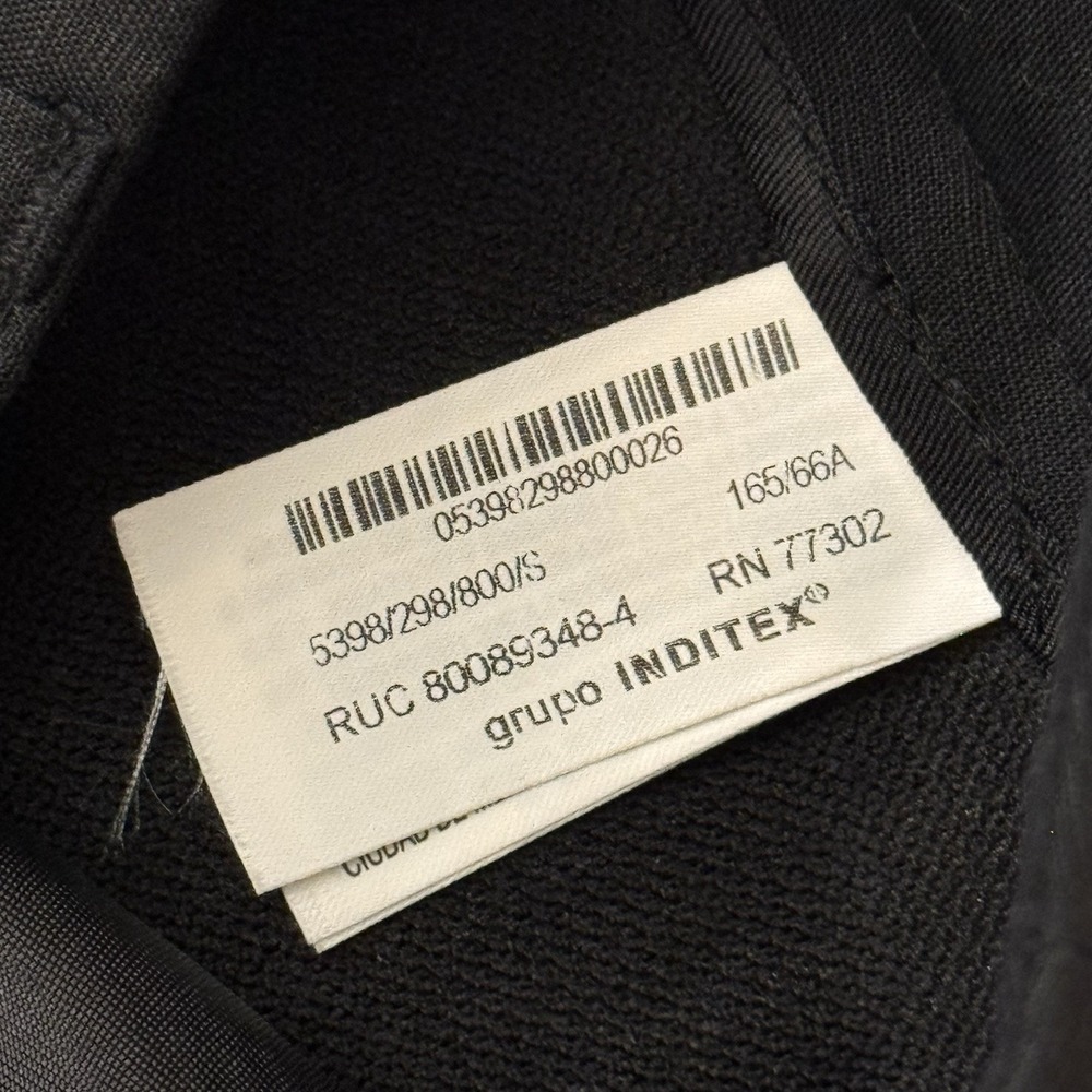 Zara Women's Black Linen Blend Mini Skirt Size S NWT Belt Loops Career - Picture 4 of 7